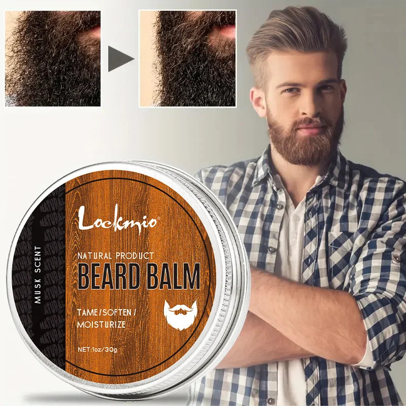 Men Beard Balm Kit Whisker Moisturizing Cream