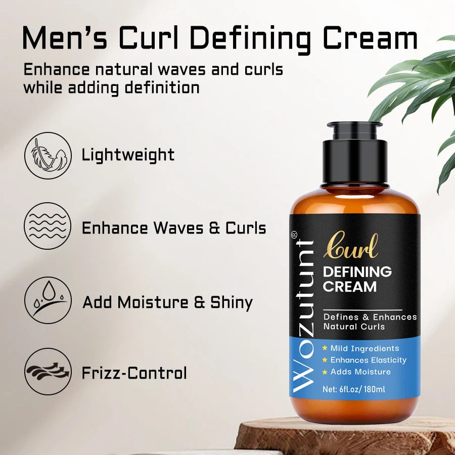 Men Curl Defining Cream Anti-frizz Curl Moisturizing