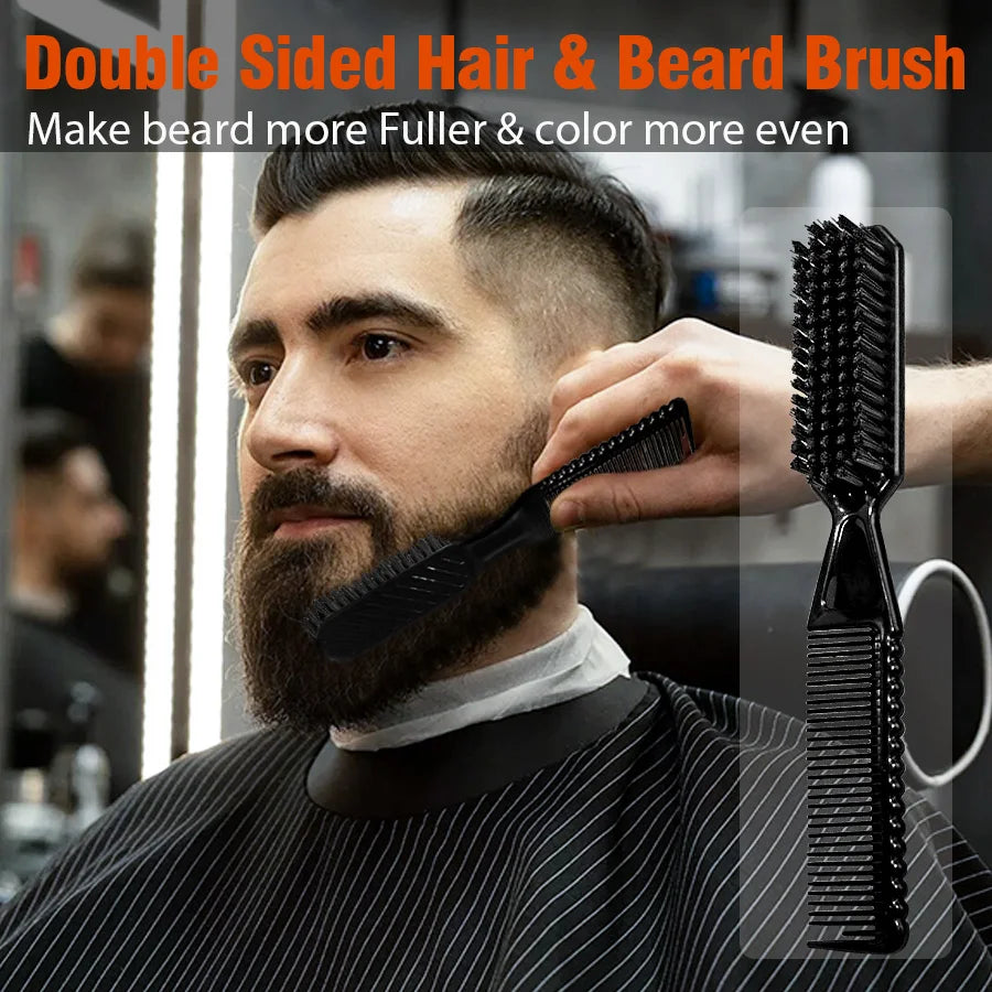 Beard Grooming 4pcs for Men Black Beard Pen and Shadow Powder