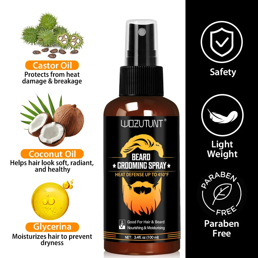 Beard Grooming Spray New Facial Hair & Beard Care