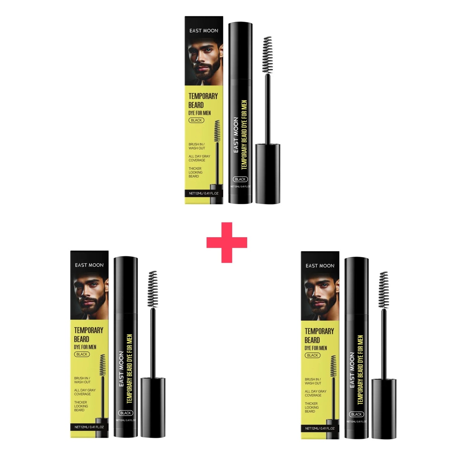 Natural Black Beard Dye for Men Male Moustache