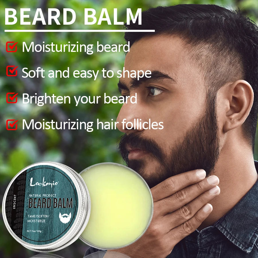 5pcs/set Beard Oil Balm for Men Beards
