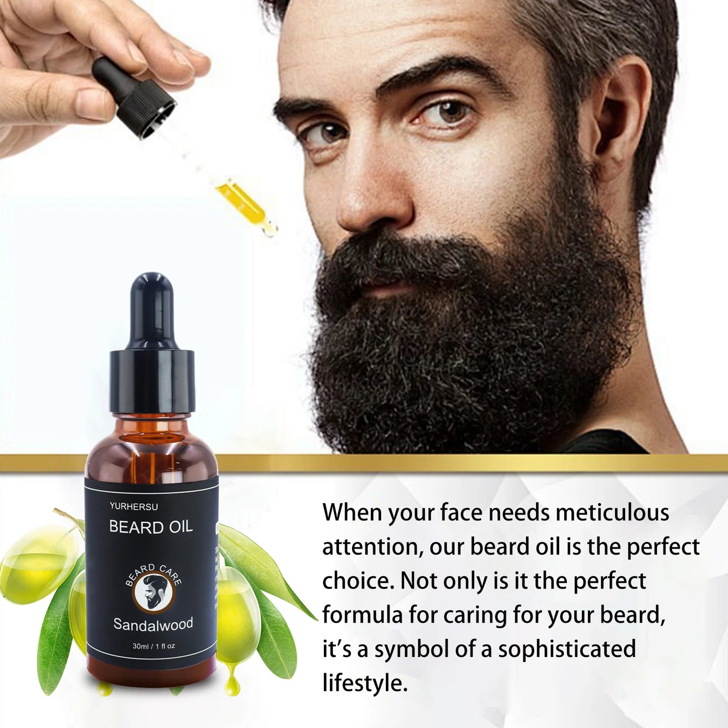 New facial hair and beard growth oil