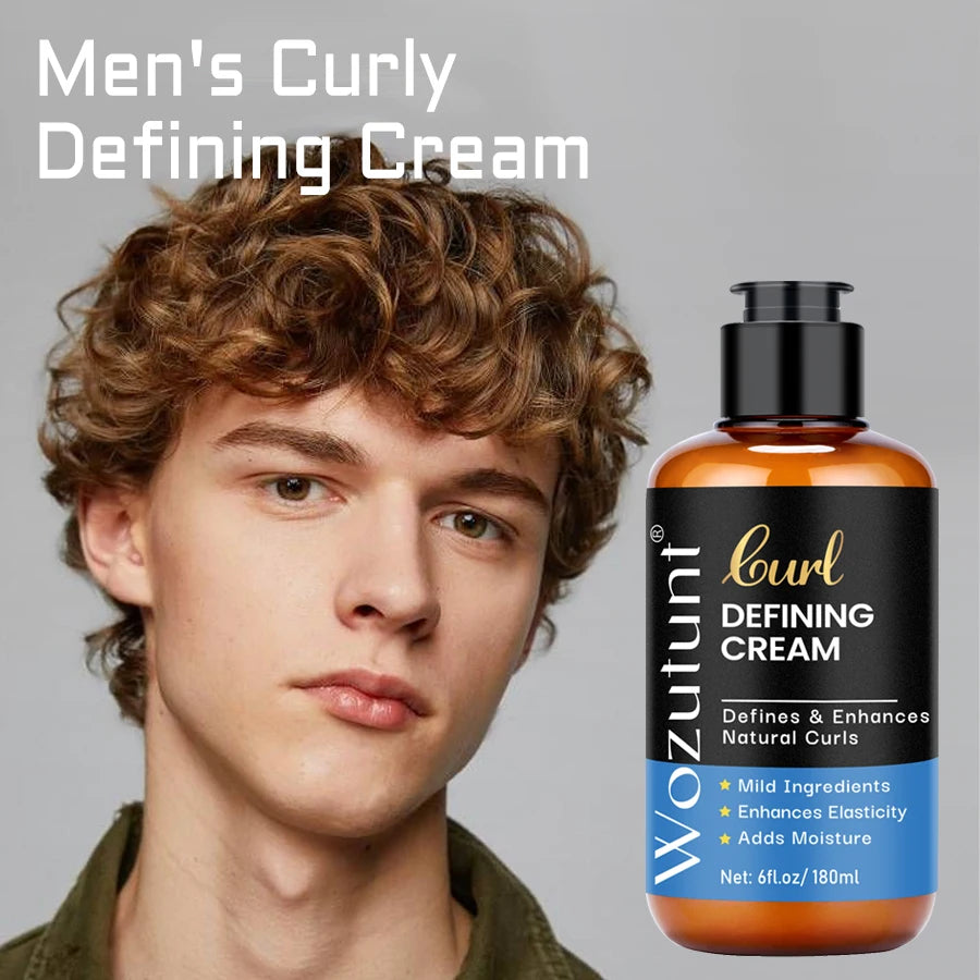 Men Curl Defining Cream Anti-frizz Curl Moisturizing