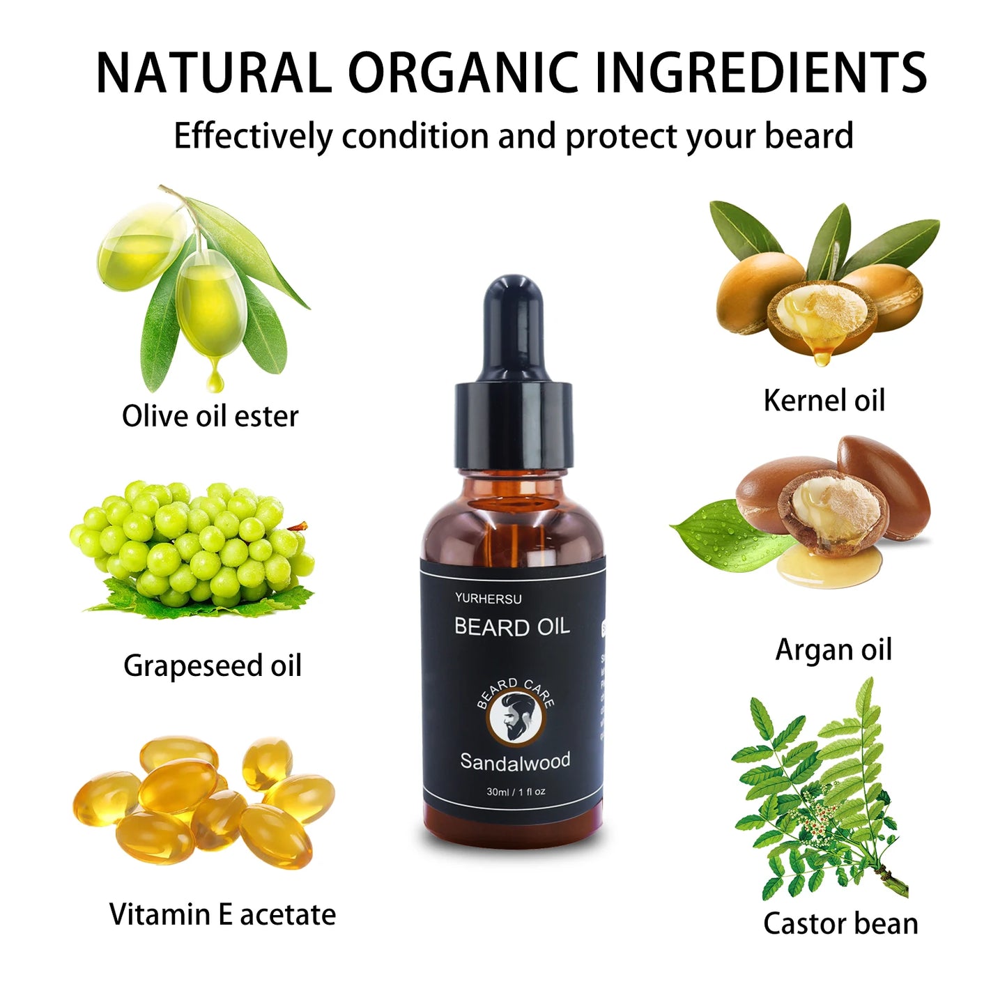 New facial hair and beard growth oil