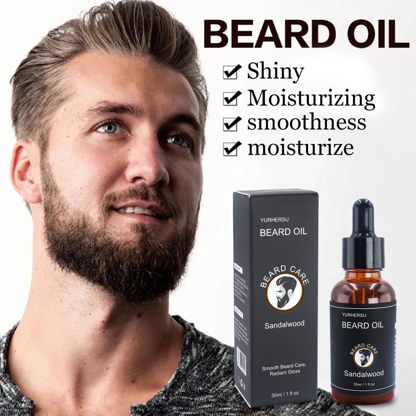 New facial hair and beard growth oil