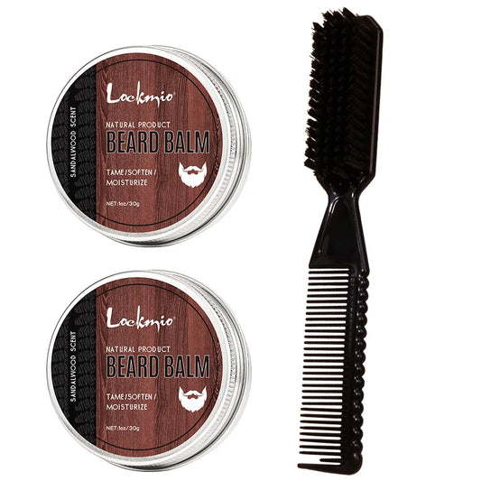 Men's Beard Balm Sandalwood Scent Facial Hair Moisturizing