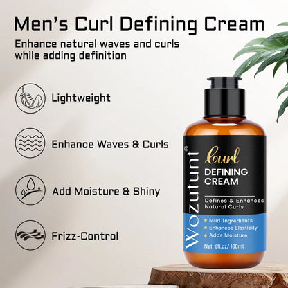 Men Curl Defining Cream Anti-frizz Curl Moisturizing