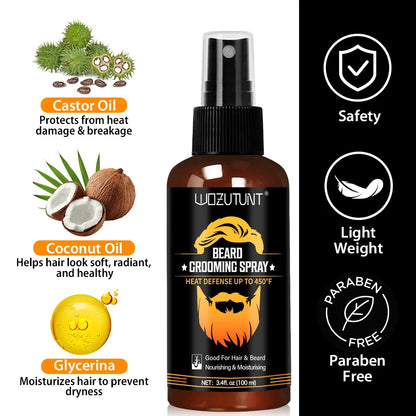 Beard Grooming Spray New Facial Hair & Beard Care