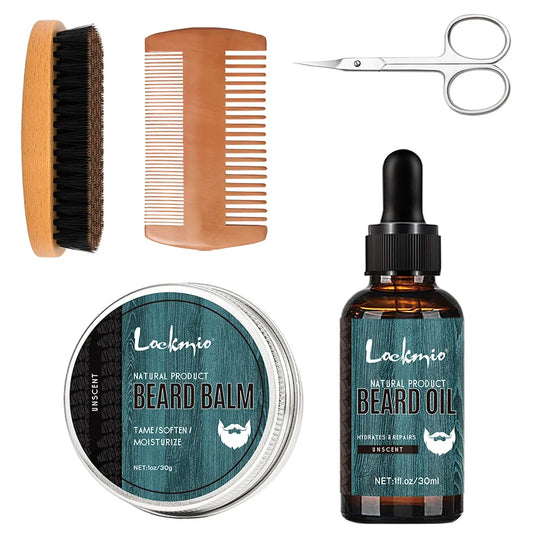 5pcs/set Beard Oil Balm for Men Beards