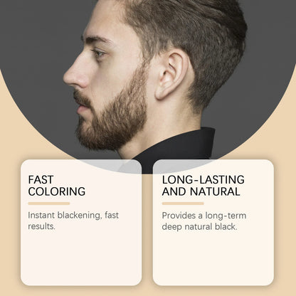Natural Black Beard Dye for Men Male Moustache
