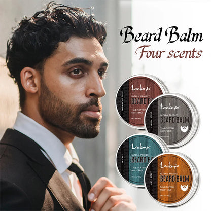 4pcs/set Beard Balm Softens and Tames Unruly Hairs Beards Styling Cream