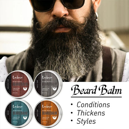 4pcs/set Beard Balm Softens and Tames Unruly Hairs Beards Styling Cream