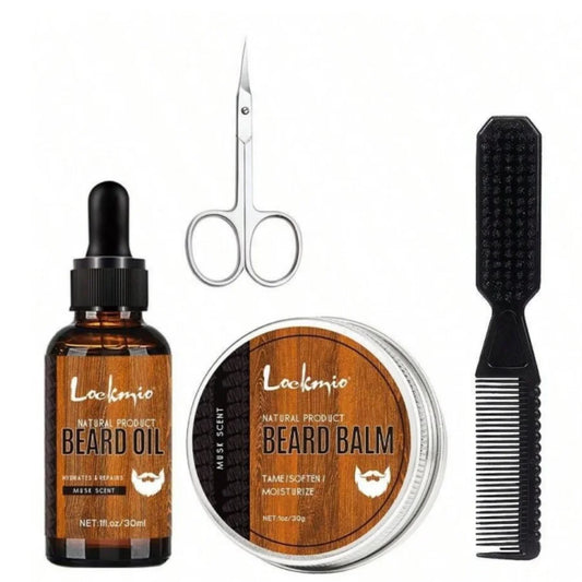 Men Beard Balm Kit Whisker Moisturizing Cream
