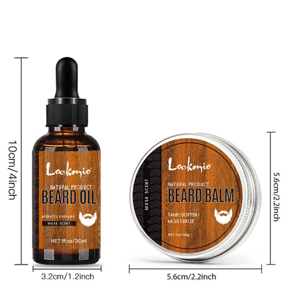 Men Beard Balm Kit Whisker Moisturizing Cream