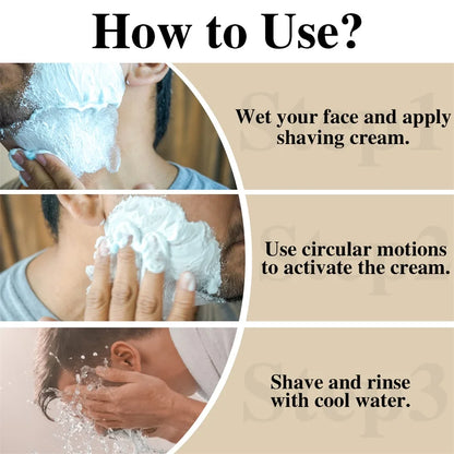 Men Shaving Cream Natural Formula Smooth Moisture